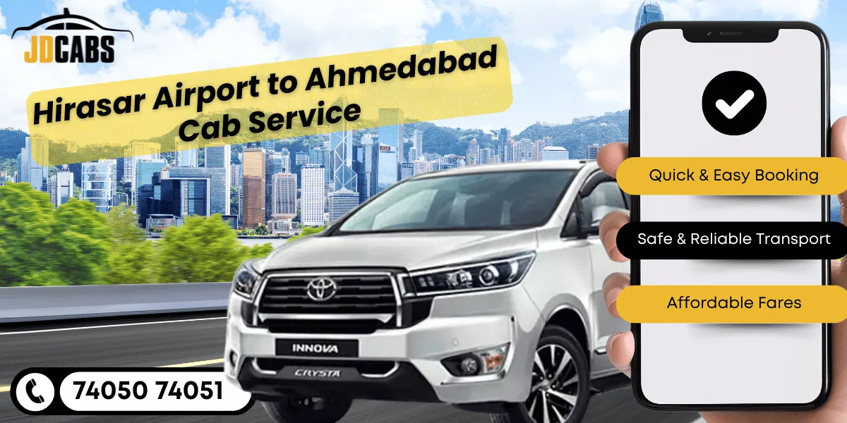 Hirasar Airport Rajkot to Ahmedabad Taxi Service - JD Cabs